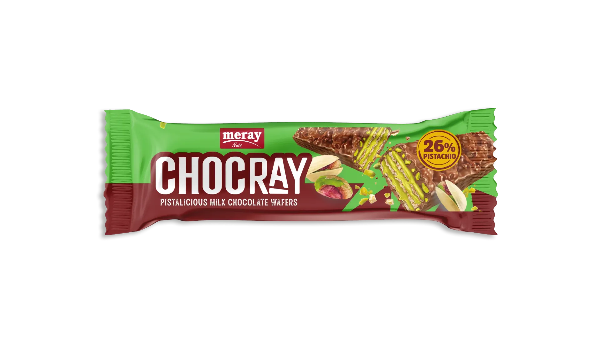 CHOCRAY- PISTACHIO MILK CHOCOLATE 35 GRAMS