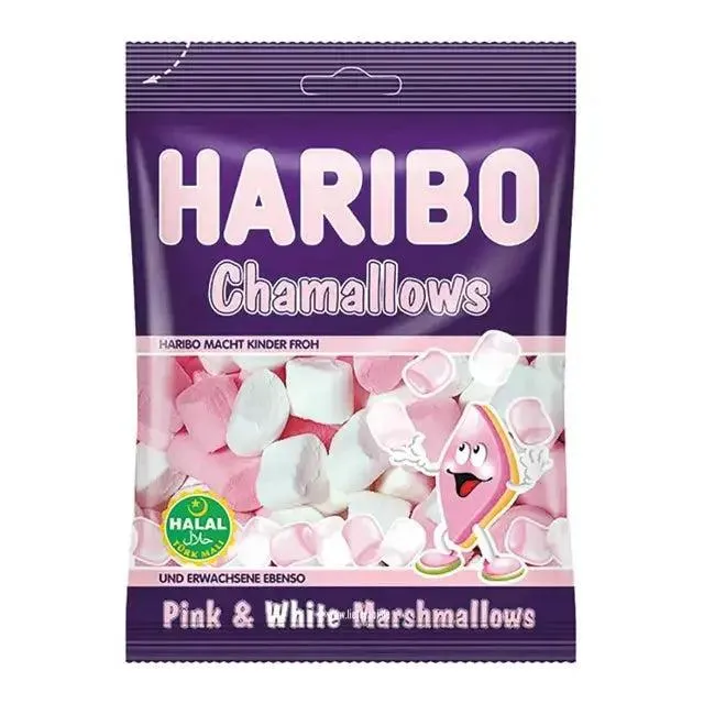 HARIBO HALAL CHAMALLOW ROZE & WIT 70 GRAM