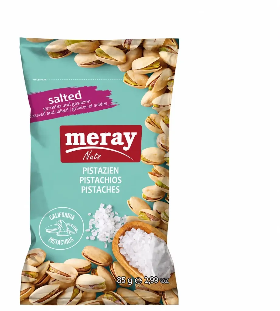 MERAY - PISTACHIOS IN SHELL ROASTED & SALTED -12X 85G