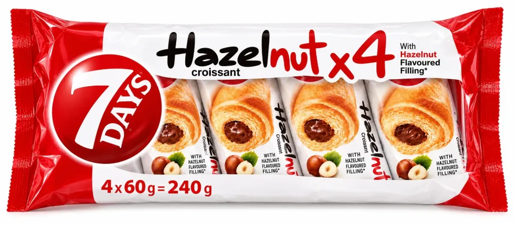 7 DAYS Croissant Hazelnut Filling 4x60 Gr